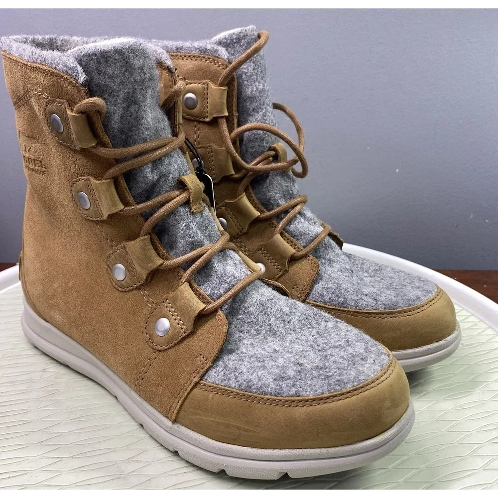 Sorel Women's Explorer Joan‎ Winter Ski Snowmobile Boots Waterproof Brown Sz.10